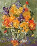 Iris and Ranunculus by David Arathoon