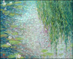 Willows and Waterlilies 2 by David Arathoon